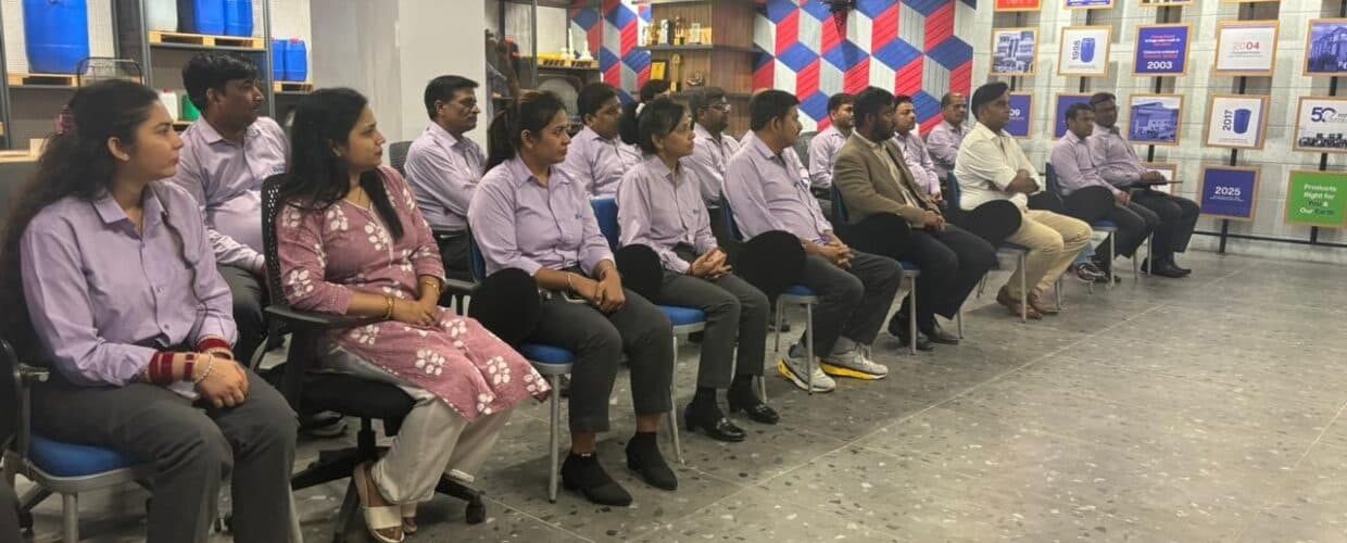 Sharda employee training session